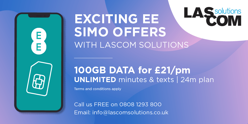iPhone Upgrade or Sim Only Deal 2025 EE SIMO 100GB Lascom Solutions